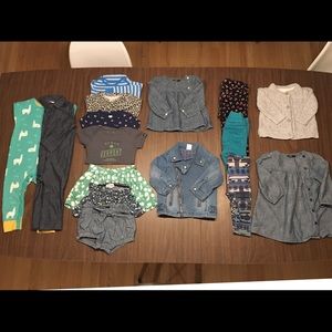 16 piece lot of 12-18 baby girl clothes!